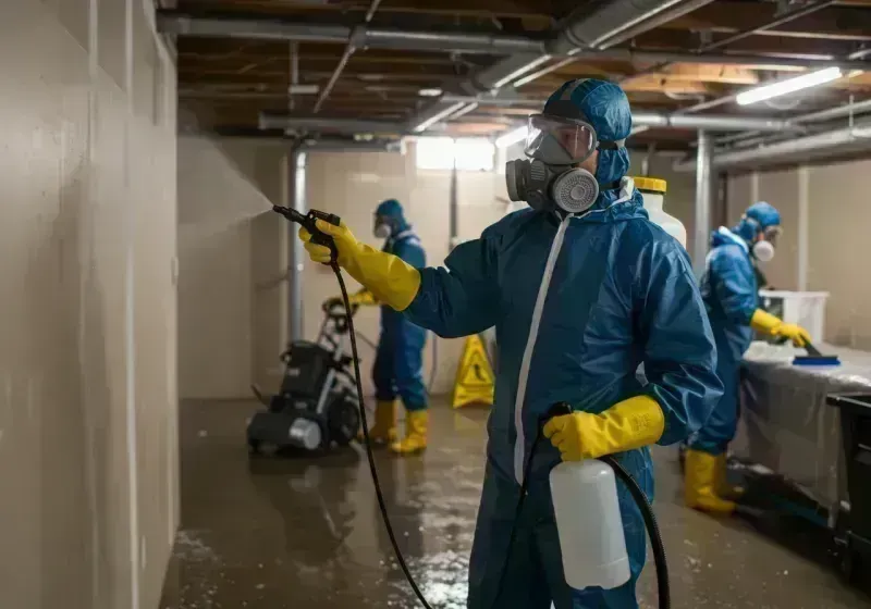 Basement Sanitization and Antimicrobial Treatment process in Onarga, IL