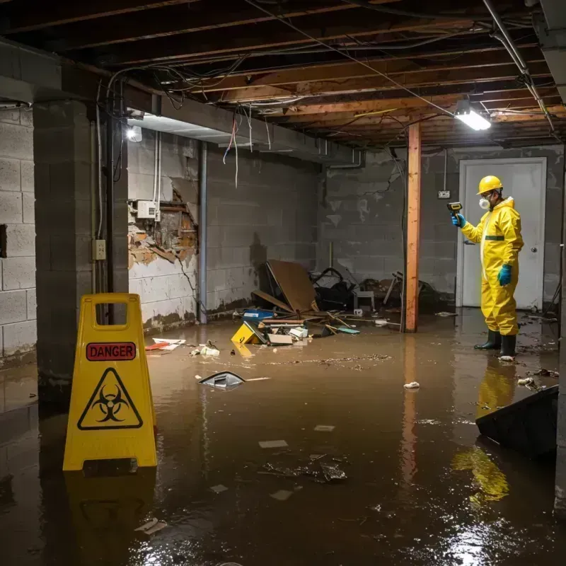 Flooded Basement Electrical Hazard in Onarga, IL Property